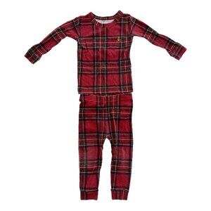 GAP Organic Brushed Cotton PJ Set, Holiday Stripe, 18 - 24 months
